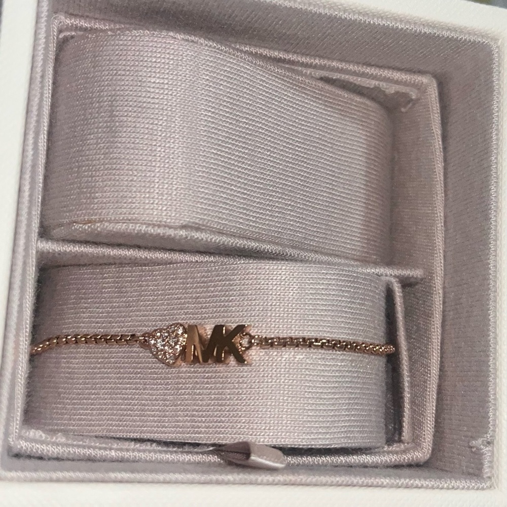 Michael Kors Slider Bracelet in Rose Gold Color